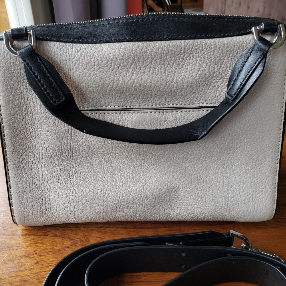 Michael Kors Beige and Black Leather Cross-Body
